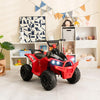 12V Kids Ride On ATV with High/Low Speed and Comfortable Seat-Red - Red