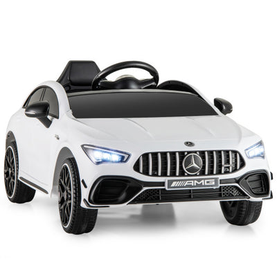 12V Kids Ride on Car Mercedes-Benz AMG CLA 45 with Remote-White