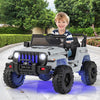 12V Kids Ride-on Jeep Car with 2.4 G Remote Control-Gray
