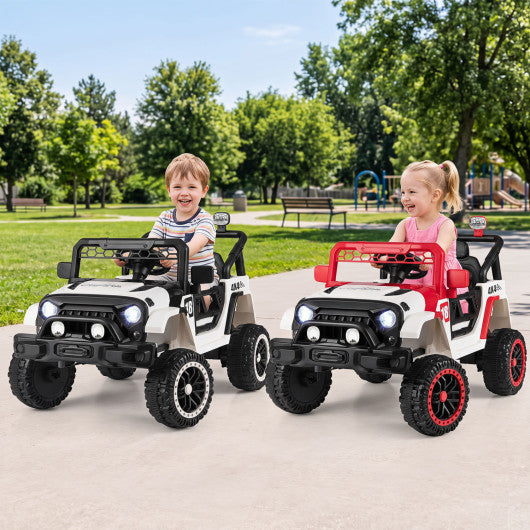 12V Kids Ride on Truck with Remote Control and 3 Speeds-Black