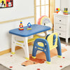Kids Activity Table and Chair Set with Montessori Toys for Preschool and Kindergarten-Blue
