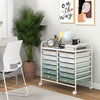 12 Drawers Rolling Storage Cart for Home and Office-Green Gradient