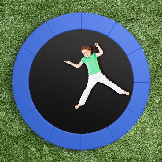 12 Feet Trampoline Pad Replacement Safety Pad with Fixing Straps (Blue)