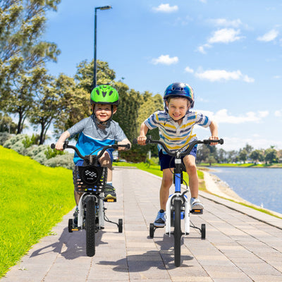 12 Inch Kids Bike Children Bicycle with Training Wheels for 3-4 Years Old-Navy