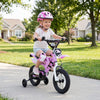 12 Inch Kids Bike Motorcycle-Inspired for Boy Girl Ages 3-4 Years-Purple