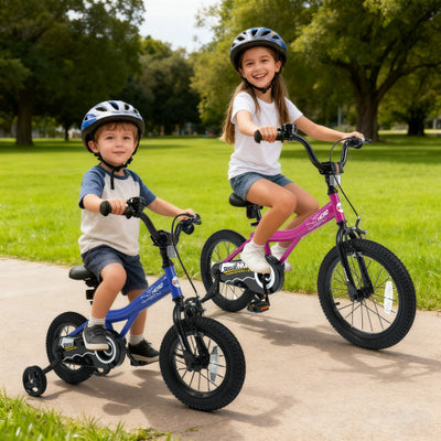 12-Inch Kids Bike with Removable Training Wheels Pink-Brave Hero