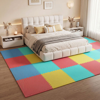 12 Pack Non-Slip Protective Interlocking EVA Foam Floor Tiles-Multicolor