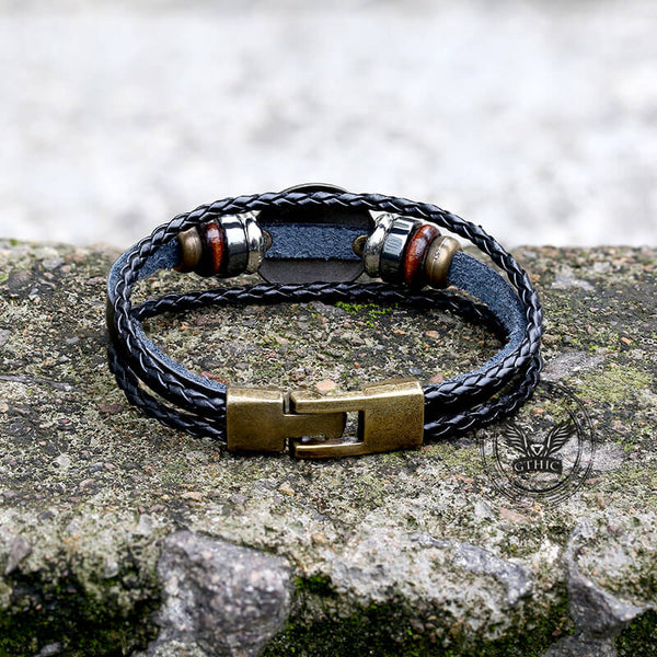 12 Constellation Alloy Leather Bracelet