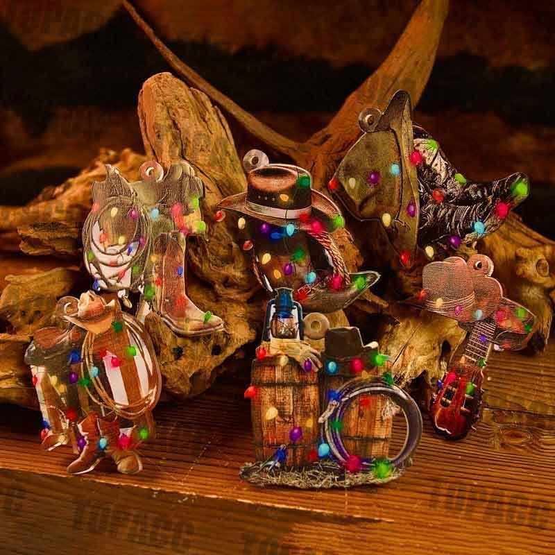 Western Christmas Hanging 6 pcs - Gifts for You 'n Me