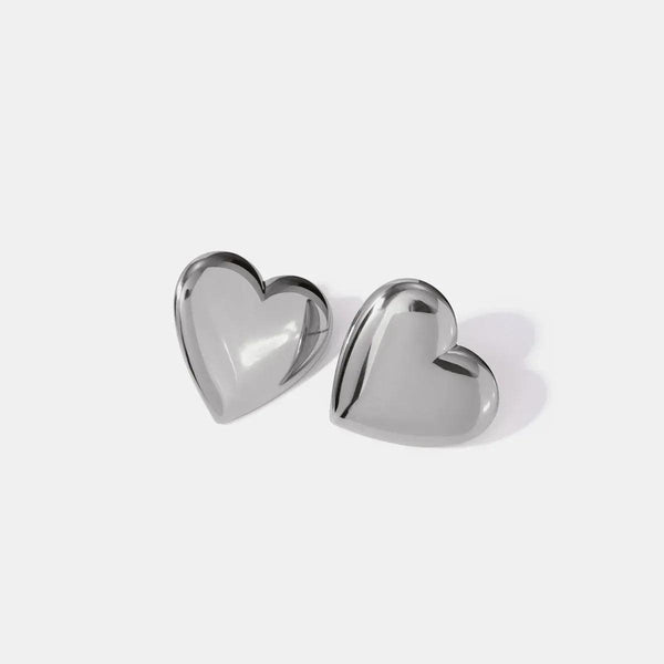 Silver Heart Stud Earrings - Gifts for You 'n Me