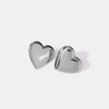 Silver Heart Stud Earrings