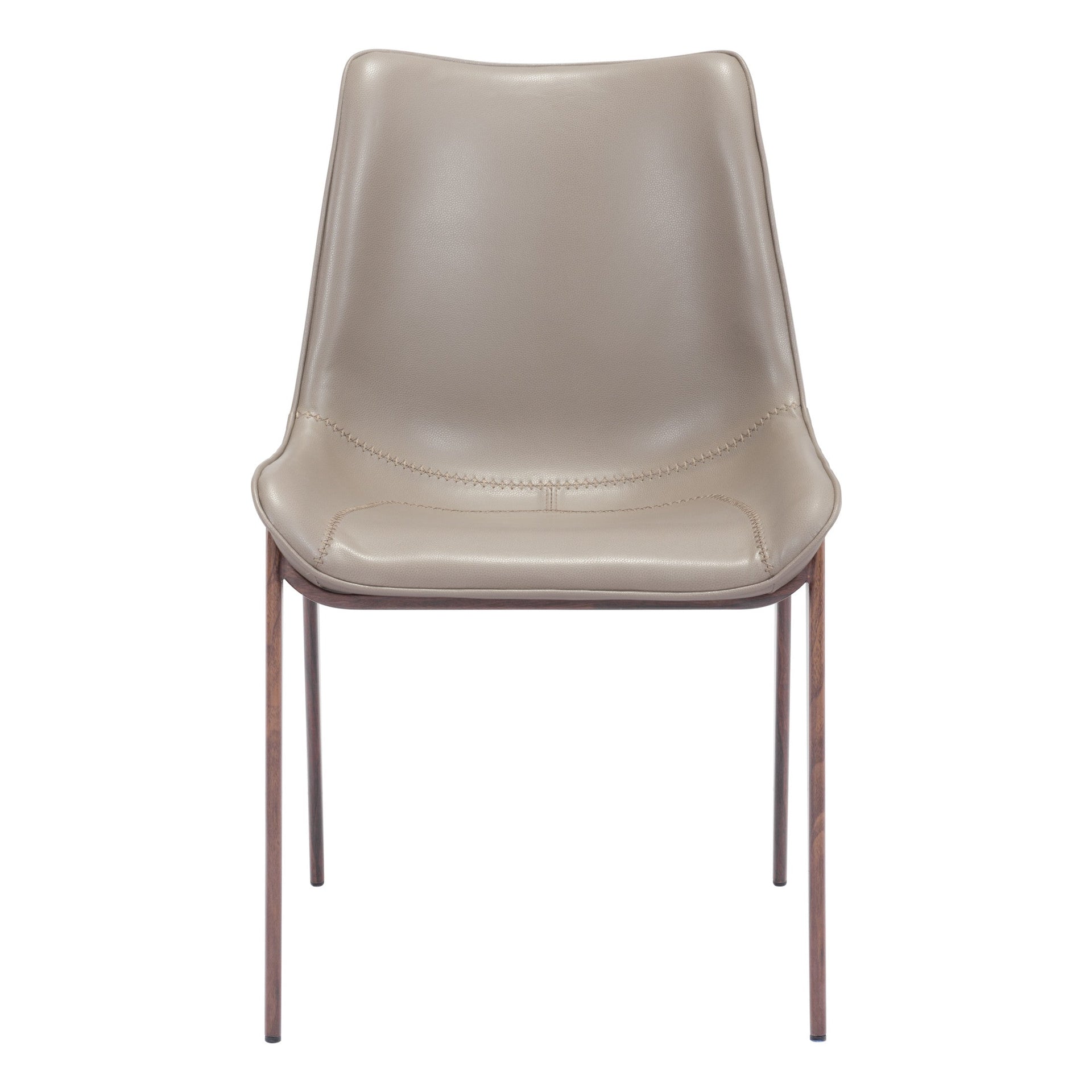 Magnus Dining Chair (Set of 2) Brown & Walnut