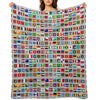 All of The Current World Flags Every Nation Throw Blanket