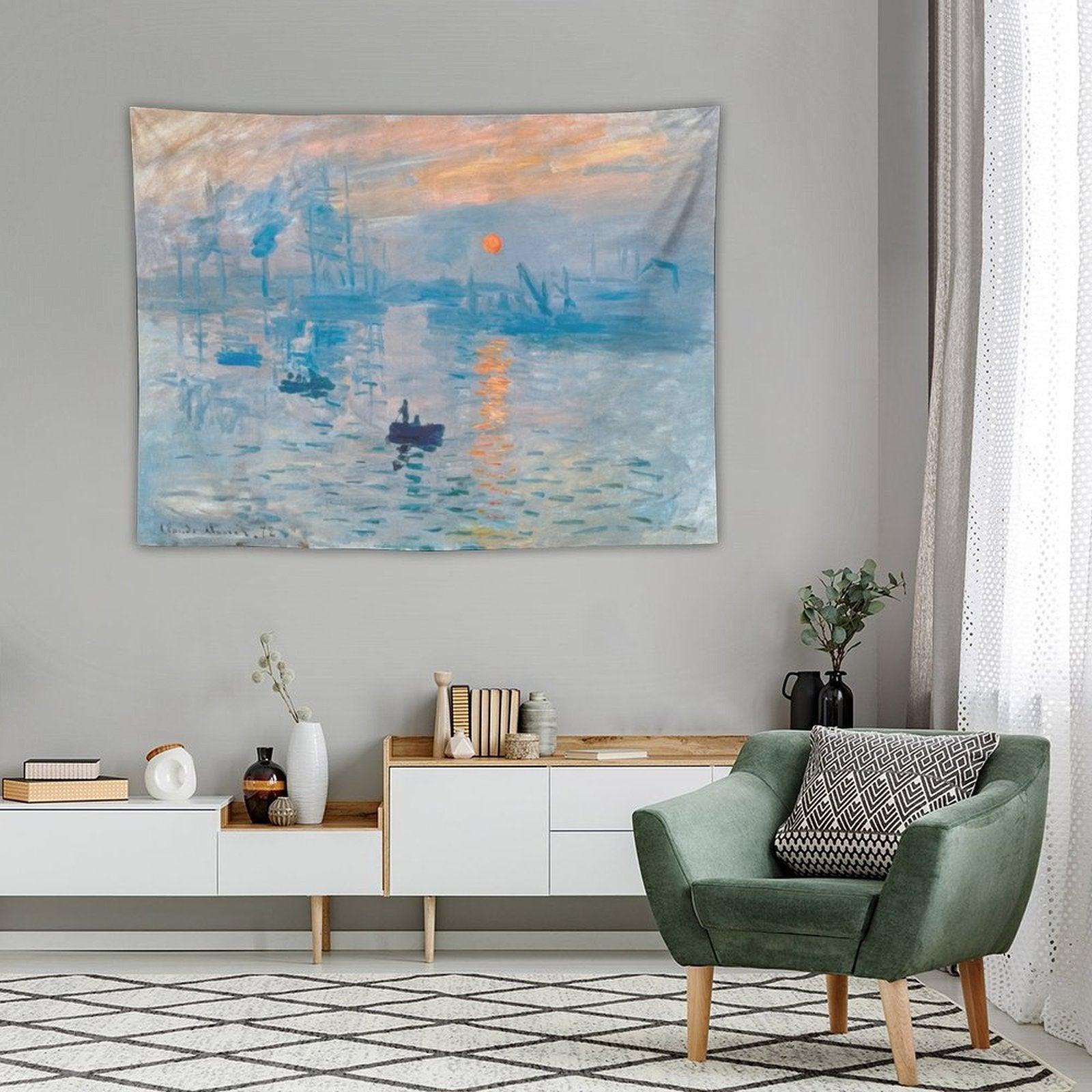 Claude Monet Sunrise Tapestry
