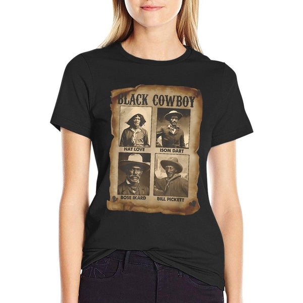 Black Cowboy Western Rodeo Melanin Black History Texas Men  Relaxed-fit T-Shirt