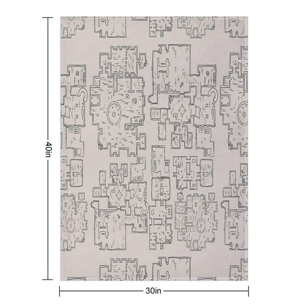 D&D Dungeon Map Throw Blanket