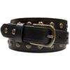 Women 100% Genuine Leather Studded Punk Jean Belts - Red with White Stones / 30