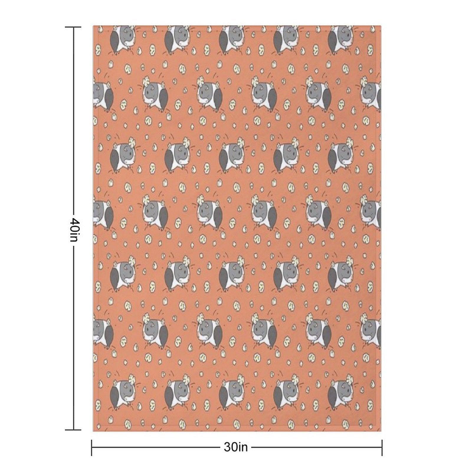 Guinea Pig Pattern, Popcorning Throw Blanket