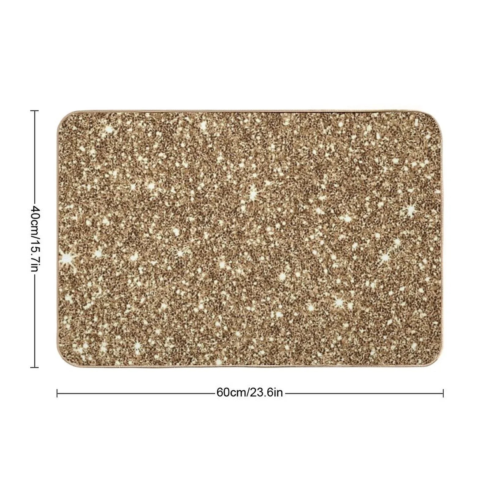 New Sparkling Glitter Print H Bath Mat