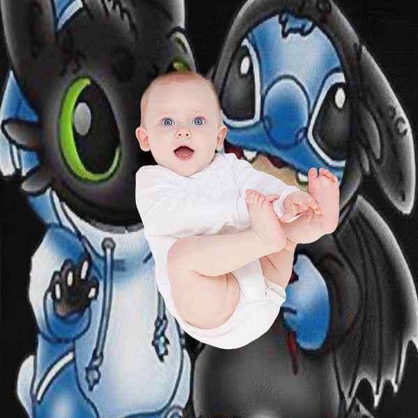 Stitch And Toothless Change Uniform Costume Uniform Wrinkle-free Throw Blanket