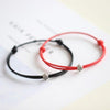 1/2pcs Adjustable Black Red Leather Rope Bracelet Couple Jewelry Handmade Braided Charm Bracelet Adjustable Rope Bracelets Jewelry Gift Bracelets For Men Women Mutual Attraction Handmade Rope For Women Men - 2Pcs Z
