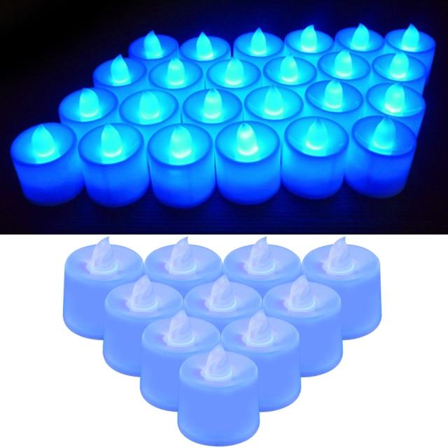 12Pcs Electronic LED Tea Light Candles  Flickering Bulb Battery Operated Flameless LED Tea Light for Seasonal & Festival Celebration Electric Fake Candle Realistic Battery-Powered Flameless Candles for Home Bedroom Party Wedding Festival Decor