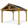 Shade N' Shelters 12' x 14' Cedar Falls Wood Hardtop Pavilion Style Gazebo