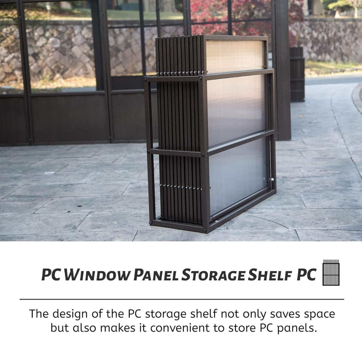 [12X16FT] Pavilion Extra-Large All-Season Outdoor Wall-Mounted Sunroom Solarium With Detachable Polycarbonate Windows And Lockable Sliding Doors (SAK97835)