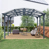 [12X16FT] Large Outdoor Aluminum Arch Carport With Polycarbonate Panels (SAK65820)