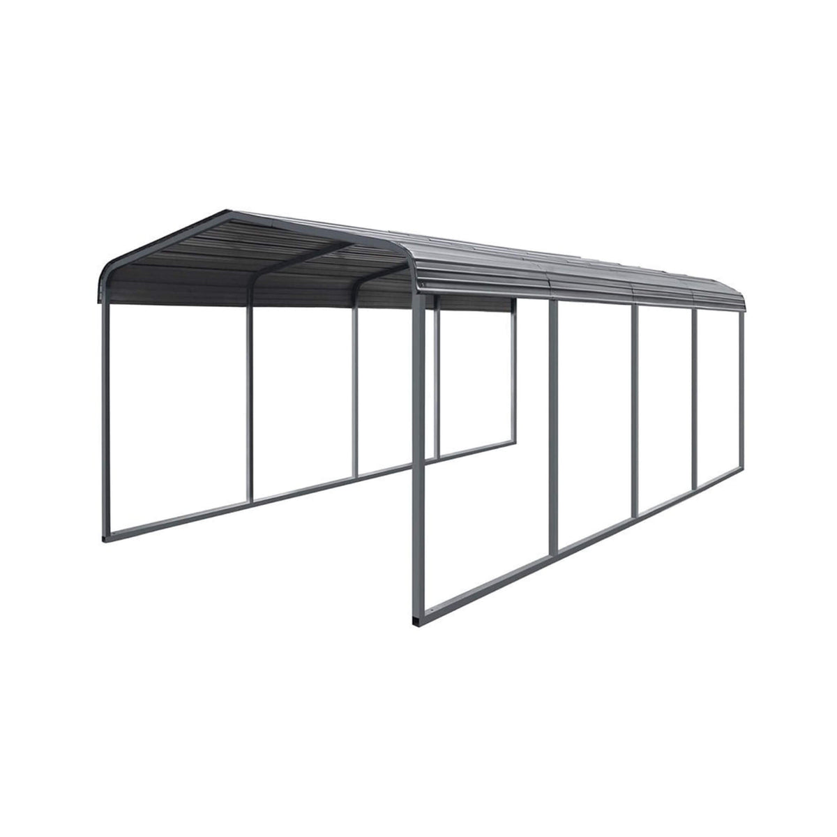 [12X20FT] Premium Heavy-Duty Outdoor Canopy Garage Shelter With Galvanized Metal Roof (SAK91523)