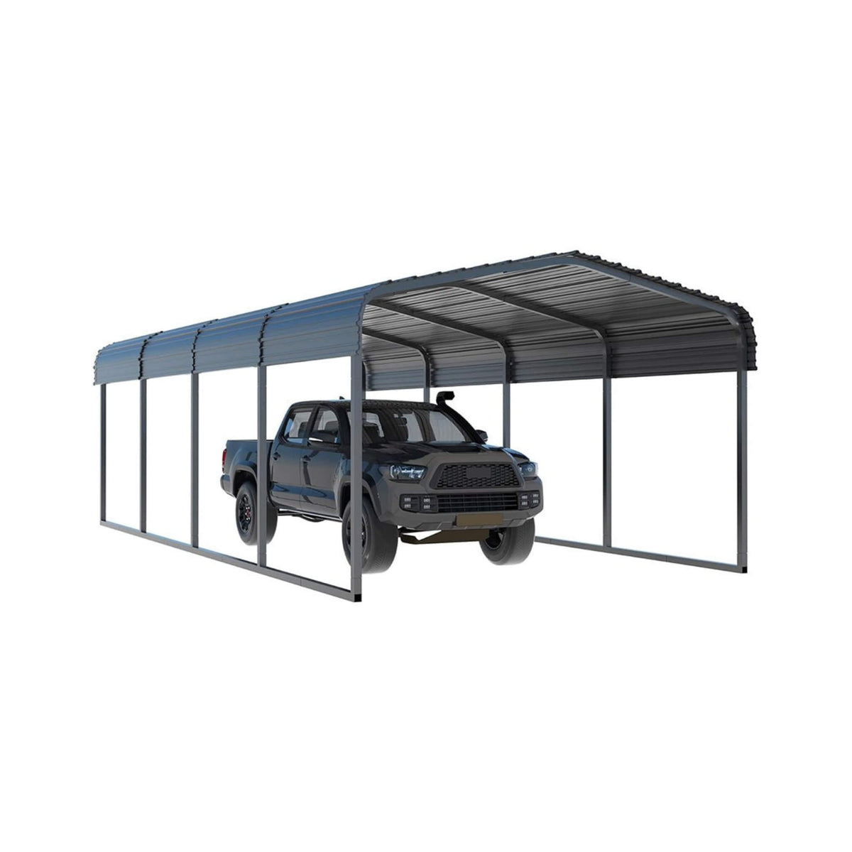 [12X20FT] Premium Heavy-Duty Outdoor Canopy Garage Shelter With Galvanized Metal Roof (SAK91523)