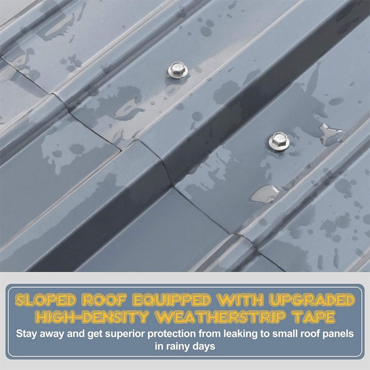 [12X20FT] Premium Heavy-Duty Outdoor Canopy Garage Shelter With Galvanized Metal Roof (SAK91523)