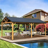 [12X20FT] Alora Premium Outdoor Double-Layer Galvanized Steel Hardtop Gazebo Pergola For Patio (SAK46095)