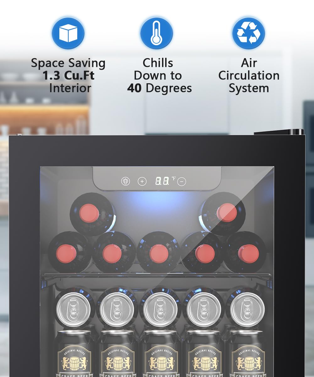 1.3 Cu.Ft Beverage Refrigerator Cooler W5836H Kismile