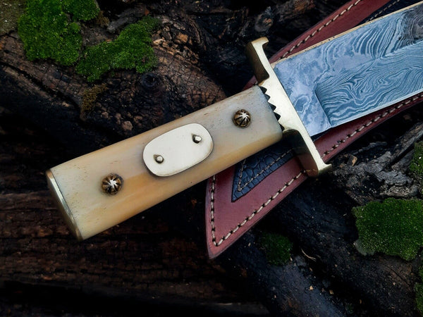 Damascus Steel Cowboy Bowie Knife – 13