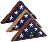 Flag Display Case for A Veteran Funeral - for Cherry 5'x 9.5' Casket Flag