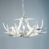 Whitetail 6 White Antler Chandelier