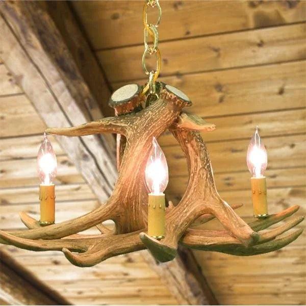 Whitetail 3 Antler Chandelier - Gifts for You 'n Me
