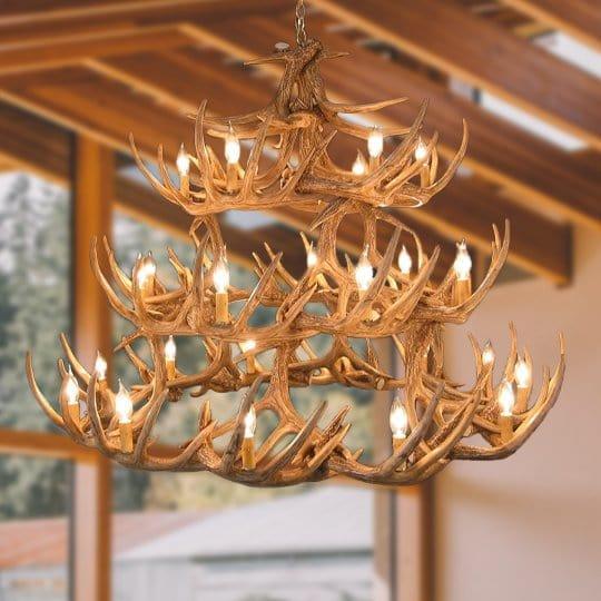 42 Antler Whitetail Chandelier - Gifts for You 'n Me