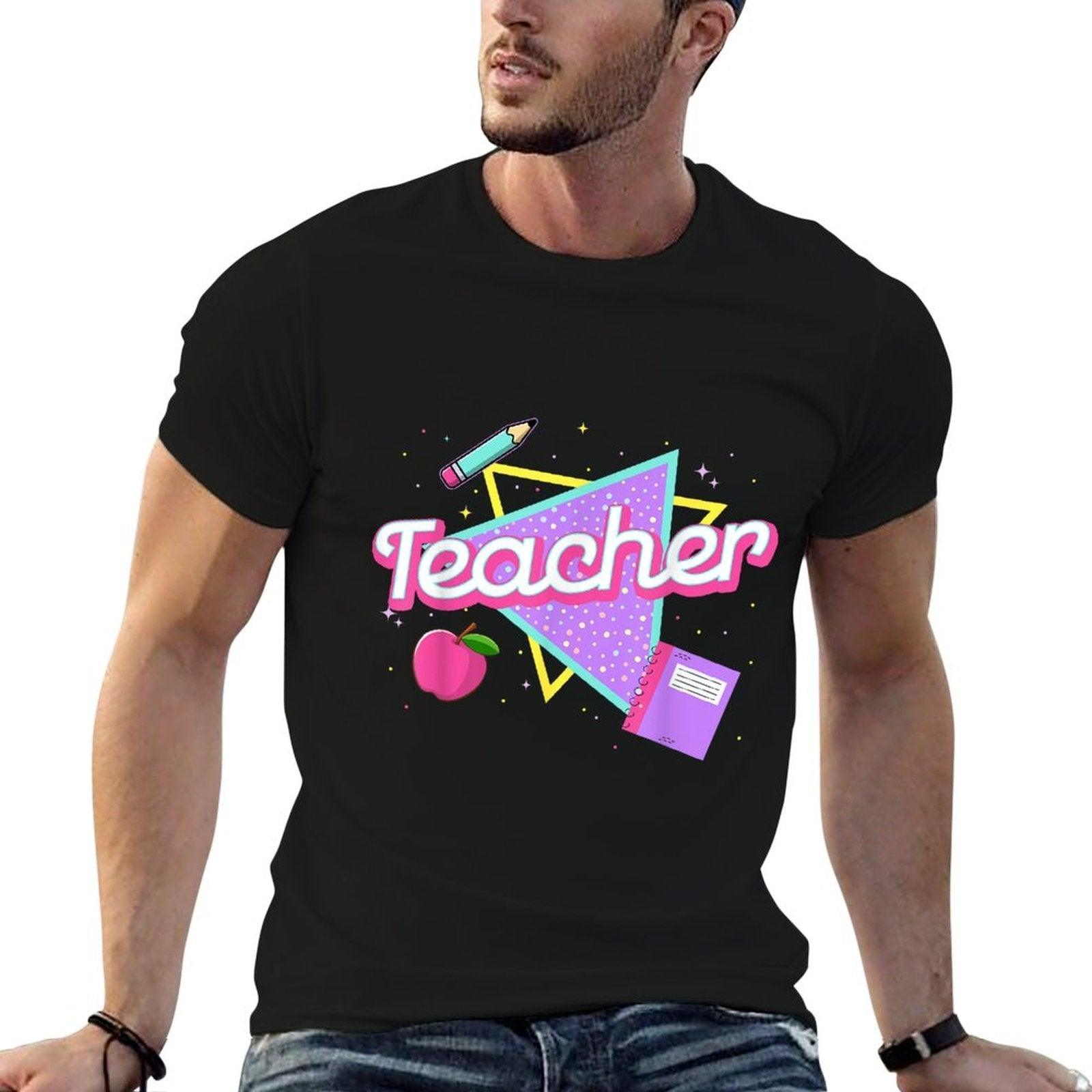 Cute Teacher Shirt 80's 90's Style Retro Old School Teacher T-Shirt