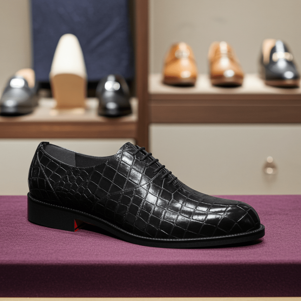 Sotica - Alligator skin red bottoms sole leather dress shoes