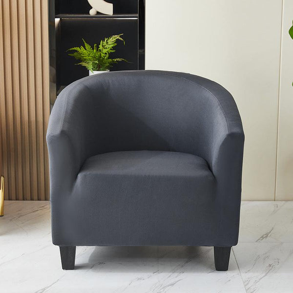 Elastic solid color semi-circular sofa cover, internet cafe, sand caf é, hotel leisure booth, all inclusive, single sofa chair cover