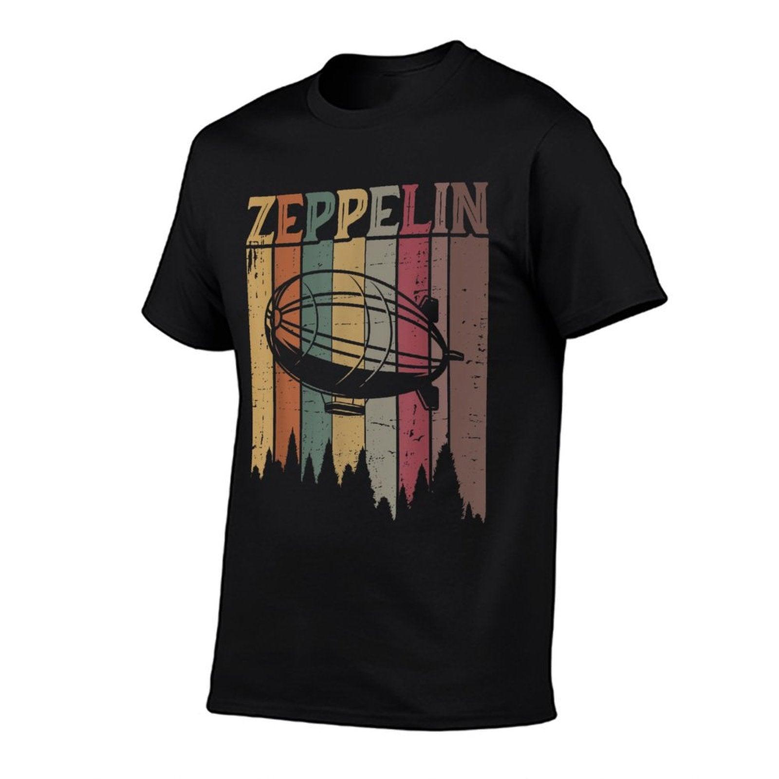 Retro Zeppelin 70s 80s Dirigible Airship Zepelin Zepplin  Graphic-printed T-Shirt