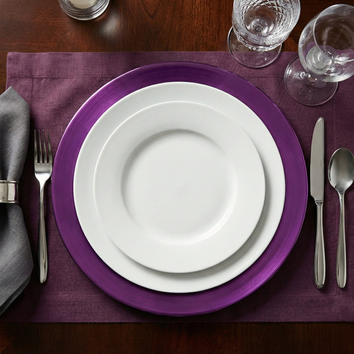 Purple Metallic Round 13