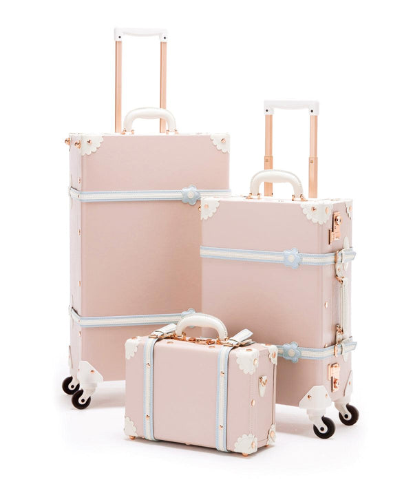 Minimalism 3 Pieces Luggage Set - Cherry Pink's