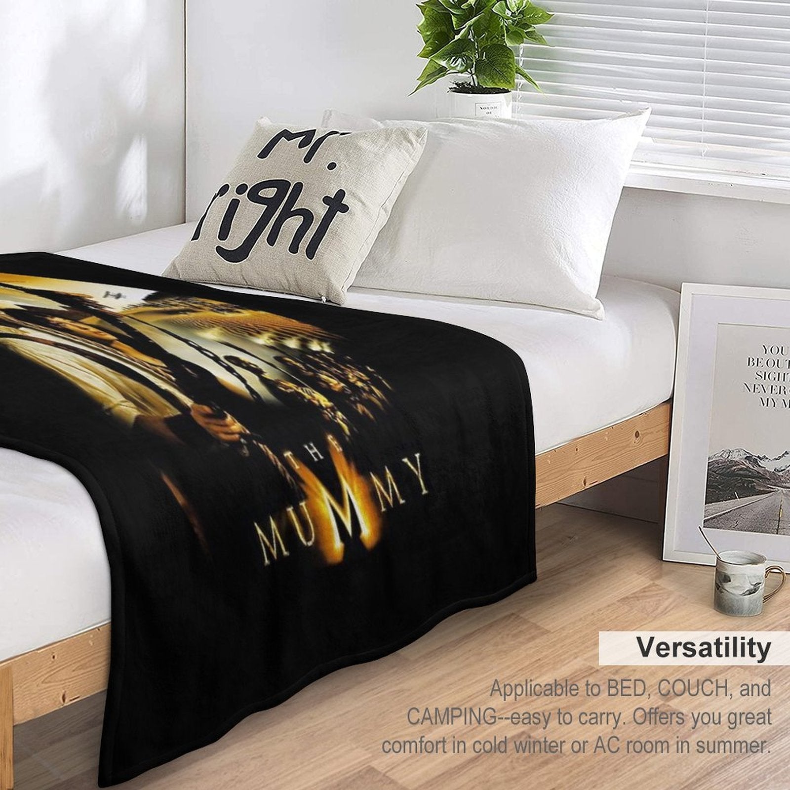 Vintage The Mummy More Like The Daddy Easy Care Throw Blanket