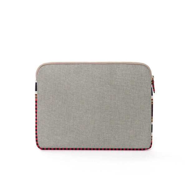 Zipped Gray Canvas Laptop Case for 13