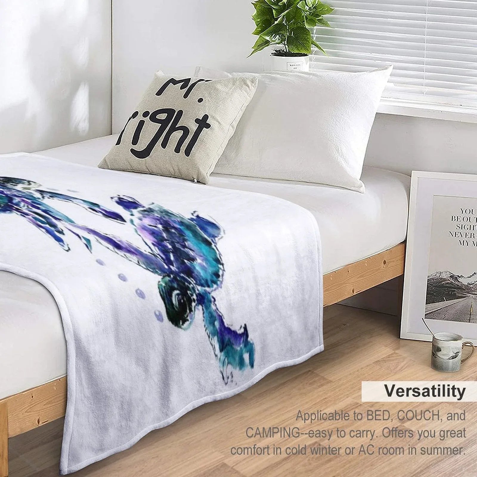 Three Sea Turtles Throw Blanket