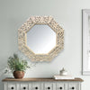 Octagon Wall Mirror - Whitewash