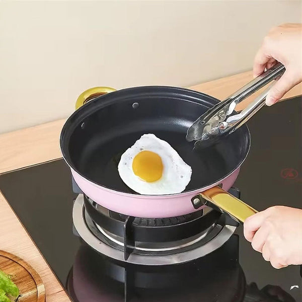 12 - piece wine - red non - stick stainless - steel soup pot set, induction - friendly for kitchen use.